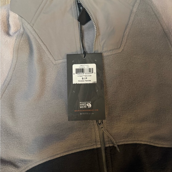 NEW Mountain Hardwear Gray and Black Fleece Jacket - Picture 3 of 6